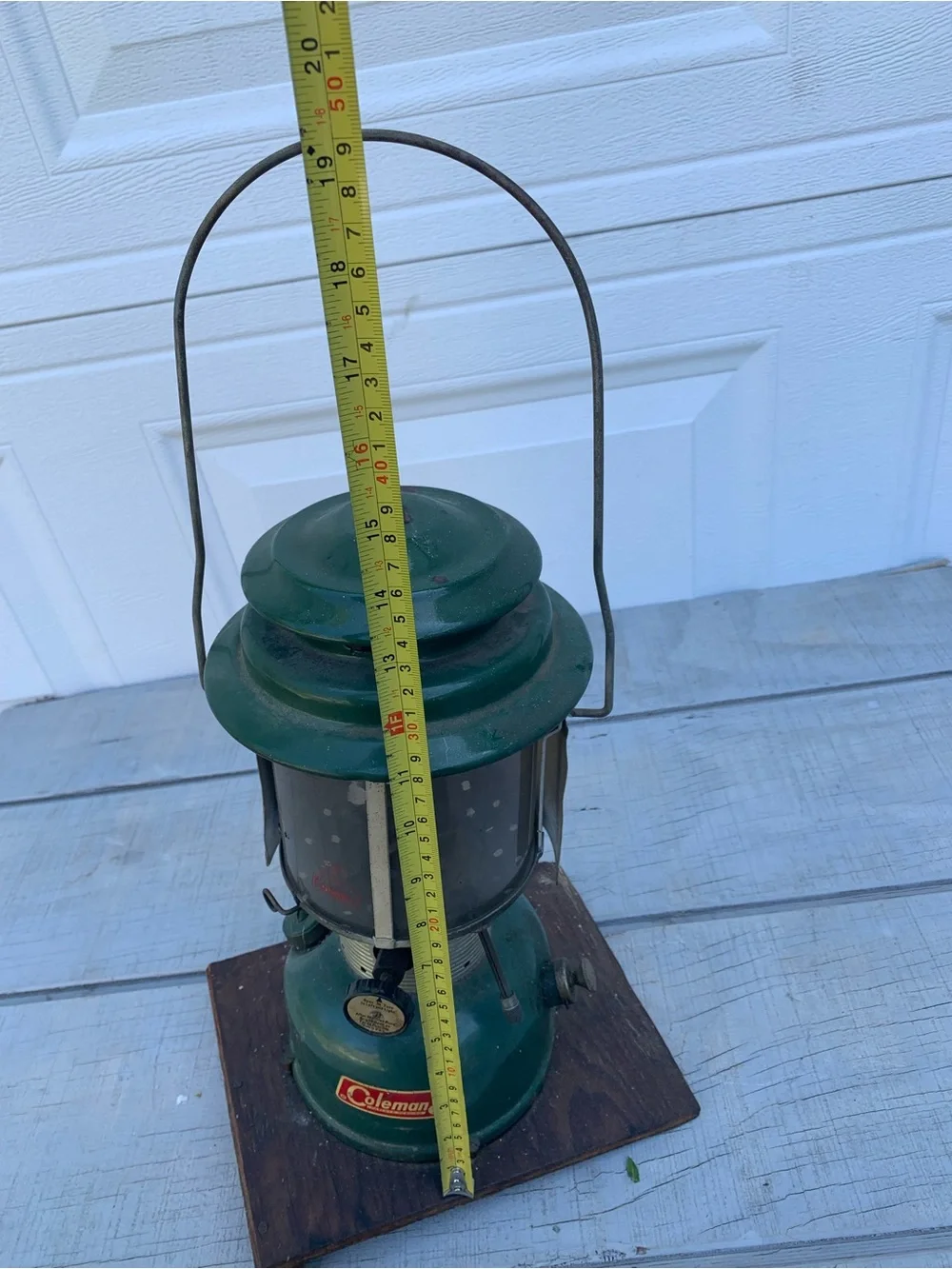 Vintage Coleman 220F Lantern Pyrex Globe Double Mantle Camping Lantern USA
